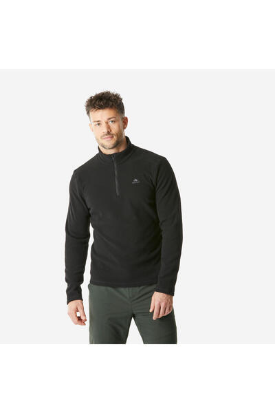 Quechua Men's Outdoor Fleece Jacket - Black - Mh100
