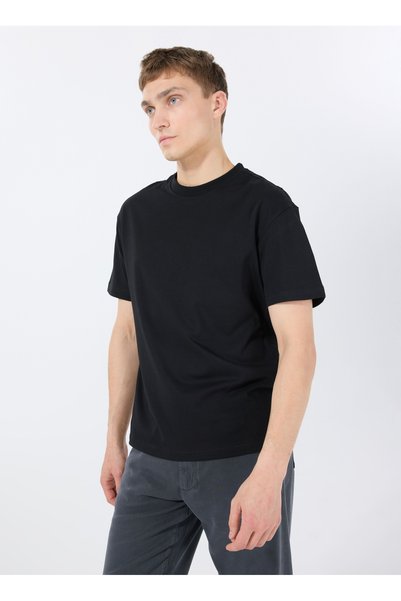 Stan Co. Round Neck Black Men's T-Shirt Stnot0001