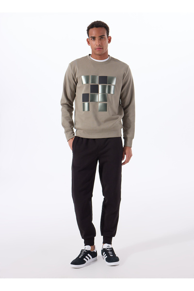 Men's Tracksuit with Stripe Detail and Back Leg Quilted Design