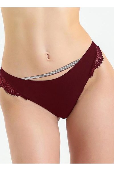 Burgundy Women's Bikini Panties 686