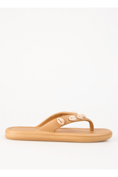 Tan Women's Beach Slippers Helena