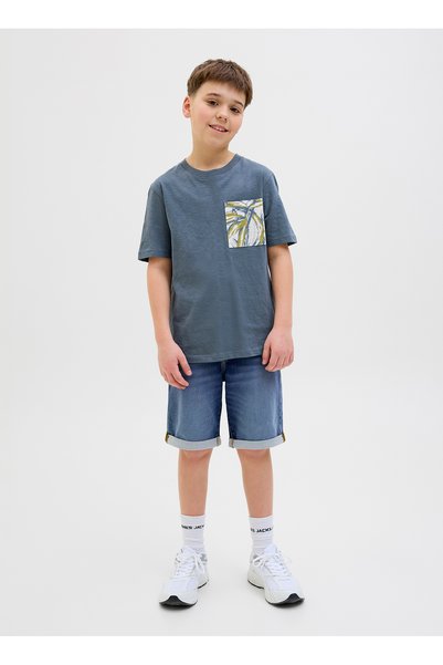 Normal Waist Normal Light Blue Boy's Denim Shorts 12269797