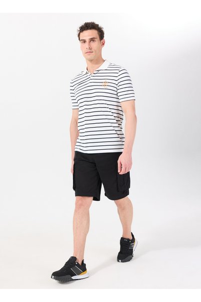 Normal Bel Black Men's Cargo Shorts C4Sm-Sht53Y