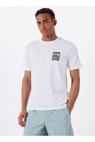 Stamp Ss Ebyzt00293 White Crew Neck Regular Fit Plain Men's T-Shirt