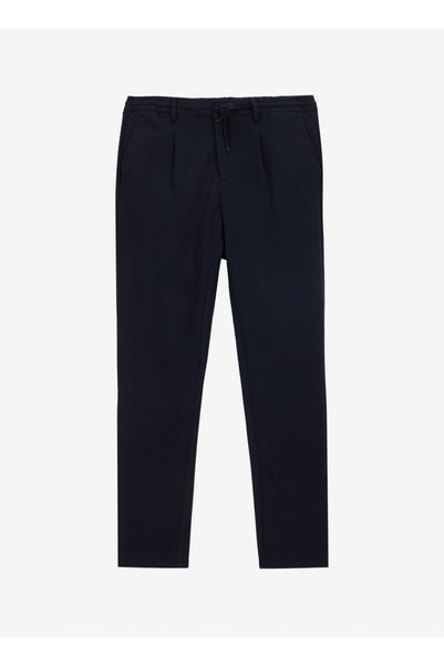 Altınyıldız Classics Tied Waist Regular Leg Slim Fit Navy Blue Men's Pants Ace001252273_Lac