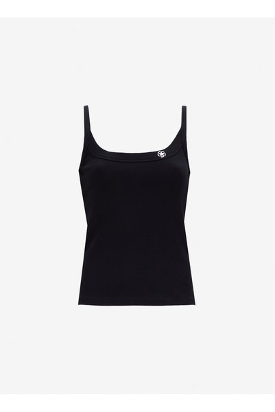 U Neck Plain Black Women's Undershirt J5Sl-Tst7160