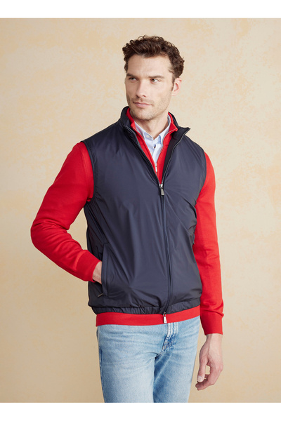 Navy Blue Men's Vest BBSS25MVS001