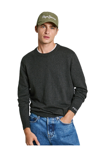 Crew Neck Regular Fit Dark Gray Men's Sweater Pm702469-963 New Andre Crew Neck