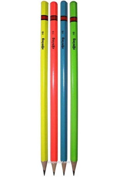 Pencil Hb Neon Highlighter 4 Pieces - Black
