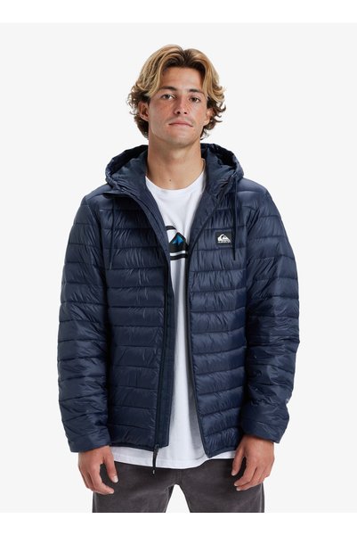 Navy Blue Men's Coat Eqyjk04158Scaly Hood