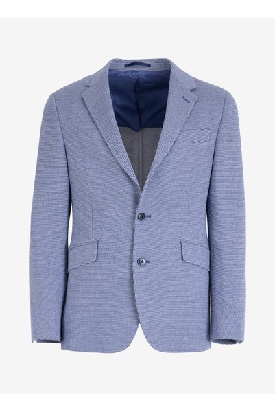 Slim Fit машко сако во тегет - бела боја HM443298