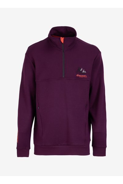Plum Men's Upright Relaxed Printed Sweatshirt D4Wm-Swt3219