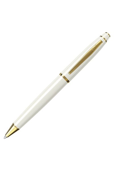 35 White/Gold Color Ballpoint Pen