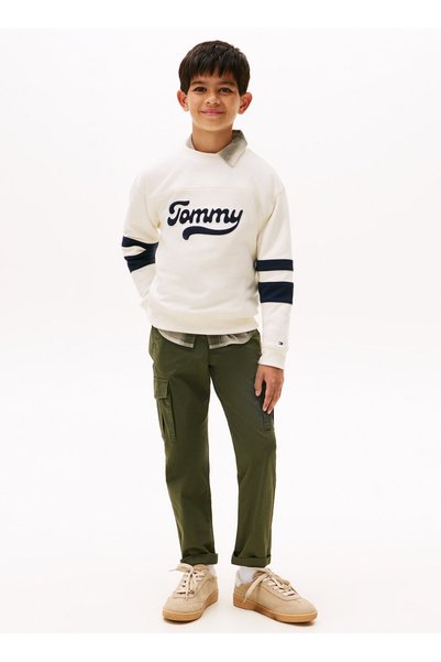 Printed Boy's Ecru Sweatshirt Kb0Kb09985Ya8