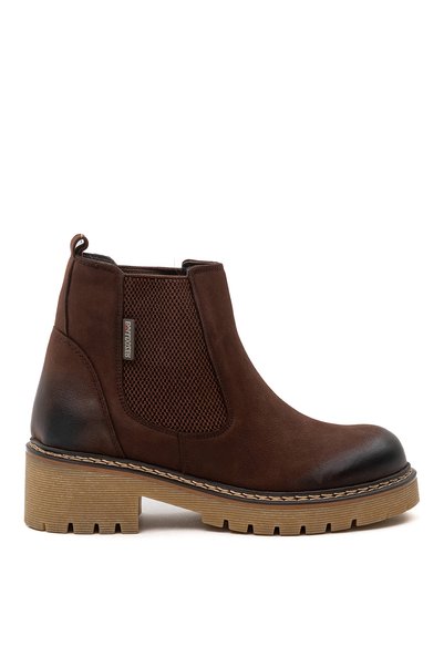 Leather Brown Women's Boots Bul-260504