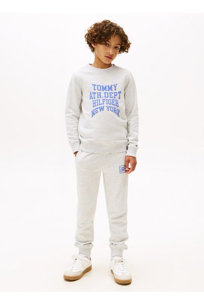 Printed Boy's Light Gray Sweatshirt Kb0Kb09893P09