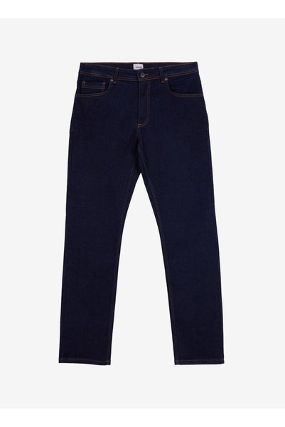 Normal Waist Straight Navy Blue Men's Denim Trousers Washington Straight-02