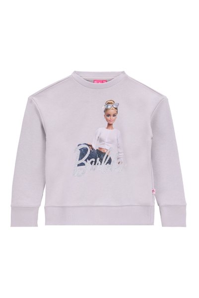 Printed Girl's Gray Sweatshirt Brb5Wg-Swt6042