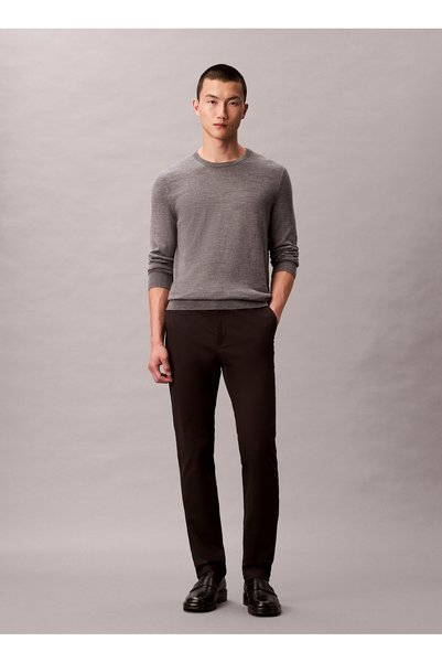 Normal Waist Normal Leg Normal Black Men's Pants Lv04Ld613Gub1_Slim Sateen Chino Tro
