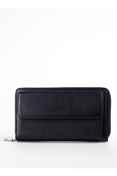 Black Men's Wallet Frk 530 Flt Leather Black