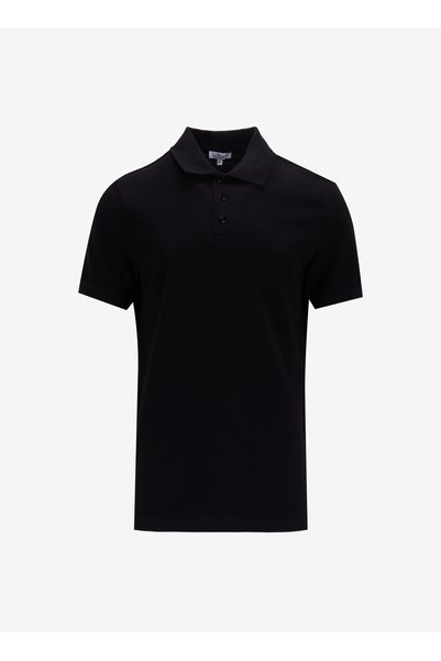 Lemon Plain Black Men's Polo T-Shirt MML5SM-TST 9546