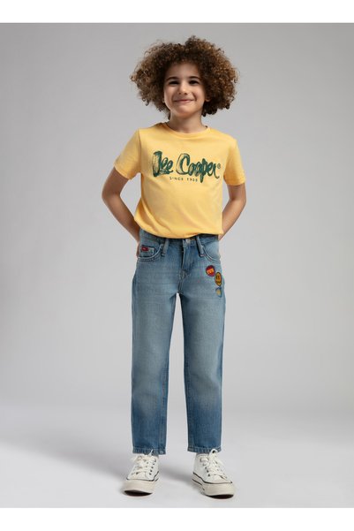 Normal Waist Indigo Boy's Denim Trousers 252 Lcb 121001