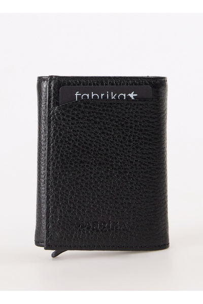 Black Men's Wallet Frk 356 Flt Leather Black