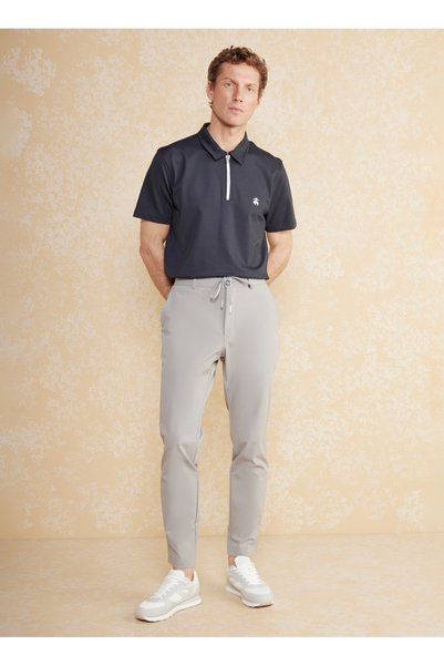 Normal Waist Straight Leg Standard Gray Men's Trousers BBSS25MPT020