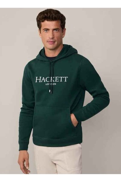 Машки темнозелен дуксер со капуљача HM581289