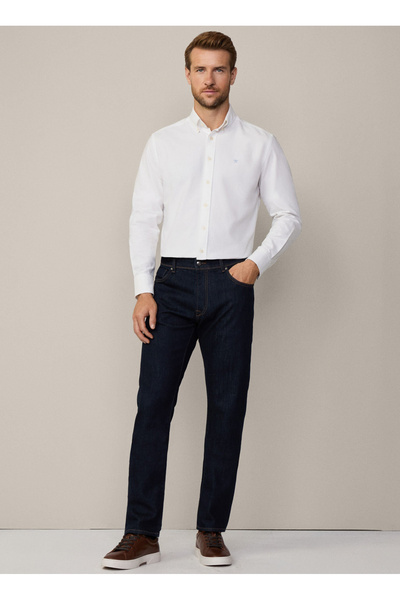 Slim Fit Shirt Collar White Men's Shirt Hm309361