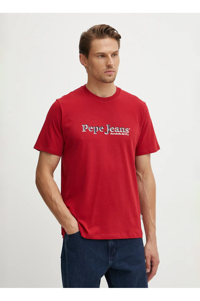 Crew Neck Red Men's T-Shirt Pm509649-276 Somers Tee