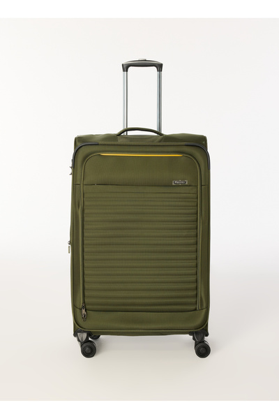 Khaki Wheeled Fabric Suitcase DSC-630 LARGE