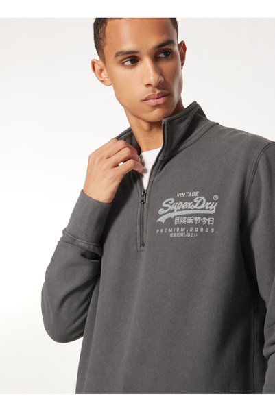 Crew Neck Black Men's Sweatshirt M2013797AAFB_CLASSIC VL GRAPHIC HAL