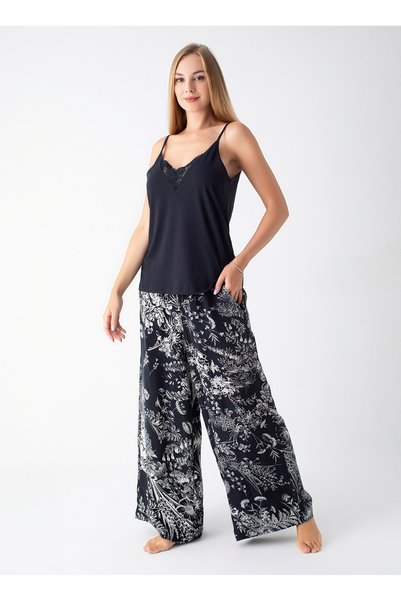 Normal Waist Normal Black Women's Trousers 50Viv10702