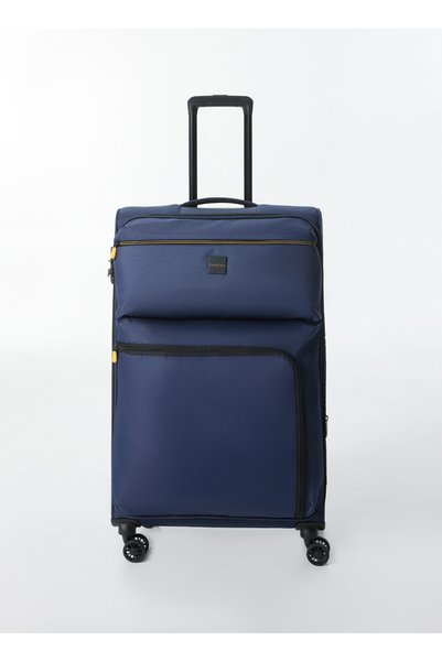 Navy Blue 78X46X30 cm Large Size Fabric Suitcase with Squeegee 029