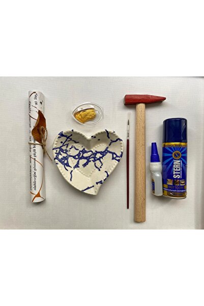 Кит за изработка на Kintsugi | Срце со дезен