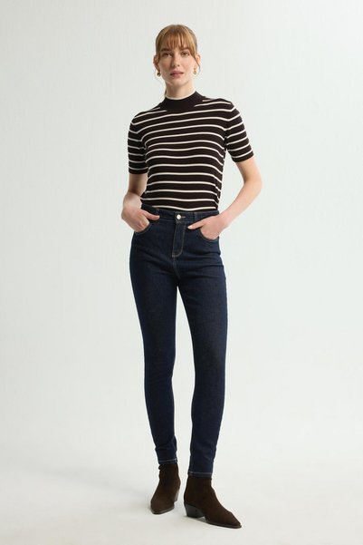 Skinny Leg Denim Trousers