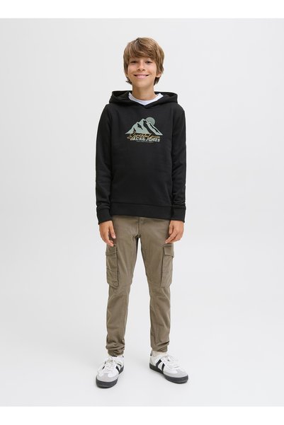 Printed Boy's Black Sweatshirt 12279610