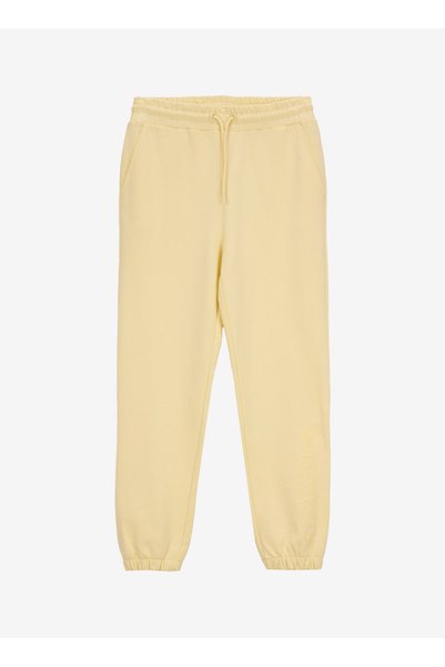 D5Wl-Ea3569 Light Yellow Relaxed Straight Women's Sweatpants