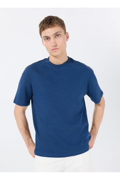 Stan Co. Round Neck Round Neck Indigo Men's T-Shirt Stnot0003 Stnot0003