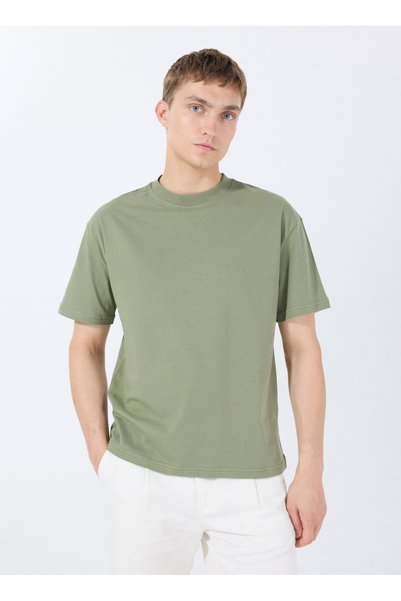 Stan Co. Round Neck Khaki Men's T-Shirt Stnot0004