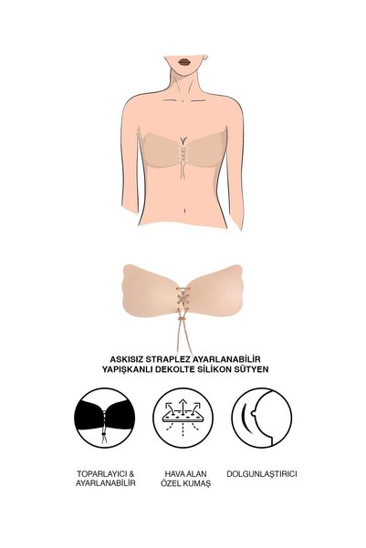 Strapless Strapless Adjustable Adhesive Low-Cut Silicone Bra Skin