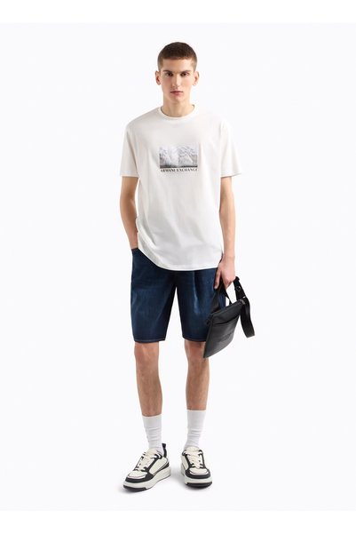Crew Neck Off-White Men's T-Shirt Xm000555 Af10358 U0009 T-Shirt