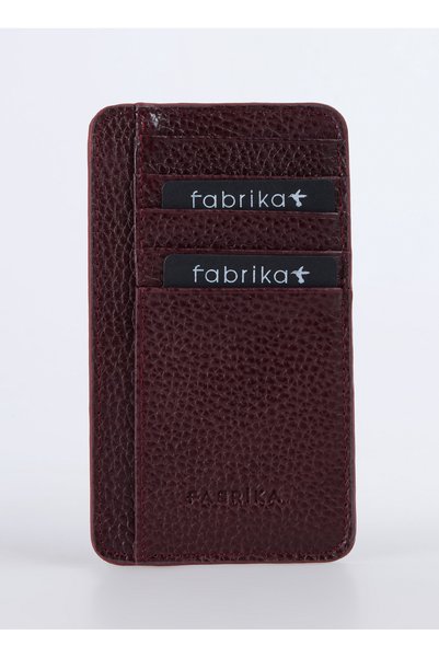 Claret Red Women's Card Holder Frk 528 Flt Leather Claret Red