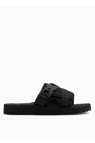Black Men's Beach Slippers Xup016