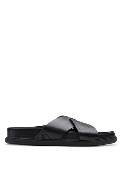 Black Men's Slippers Torford Cross