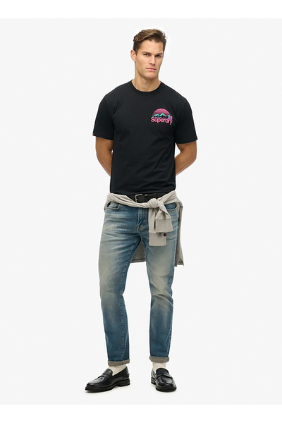 Crew Neck Black Men's T-Shirt M1012175A-02A_Cl Great Outdoors Che