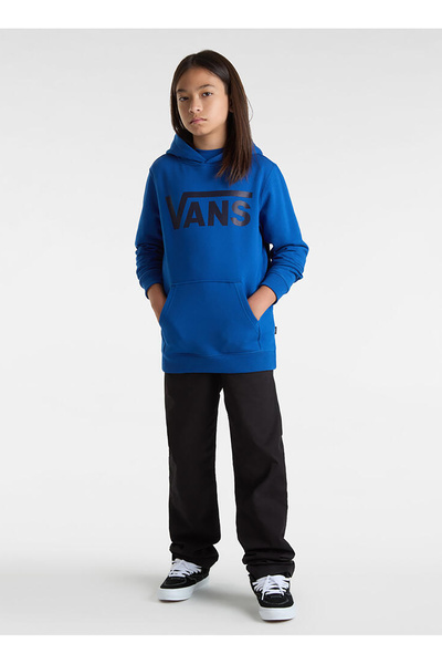 Printed Boy's Navy Blue Sweatshirt Vn000Jbm7Wm1-Vans Classic Ii Po
