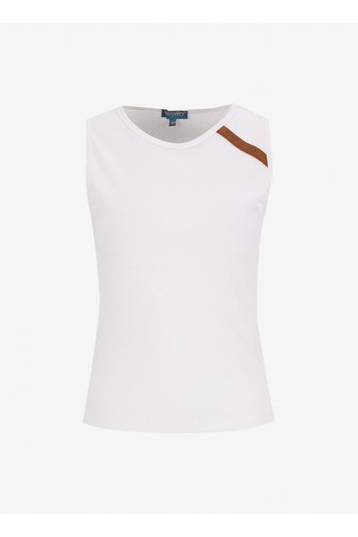 D5Sl-Tst3520 Off-White Relaxed Straight Women's Undershirt