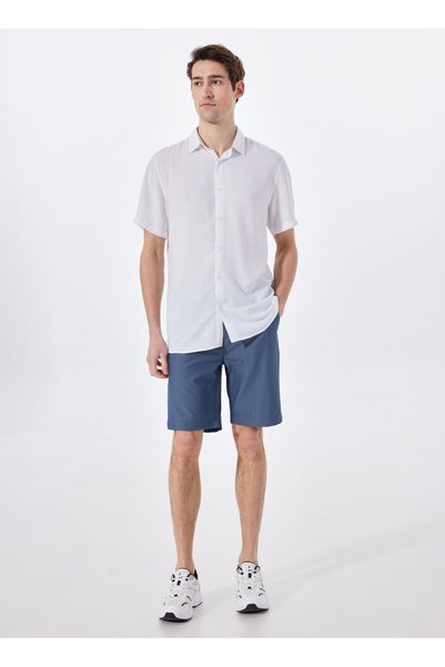 Lemon Tie Waist Basic Blue Men's Bermuda Shorts Mml5Sm-Sht 9534